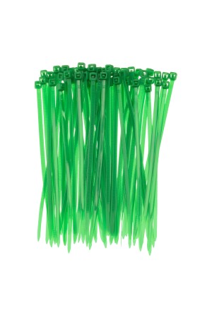 Хомуты, 100 x 2.5 мм, пластиковые, зеленые, 100 шт Сибртех