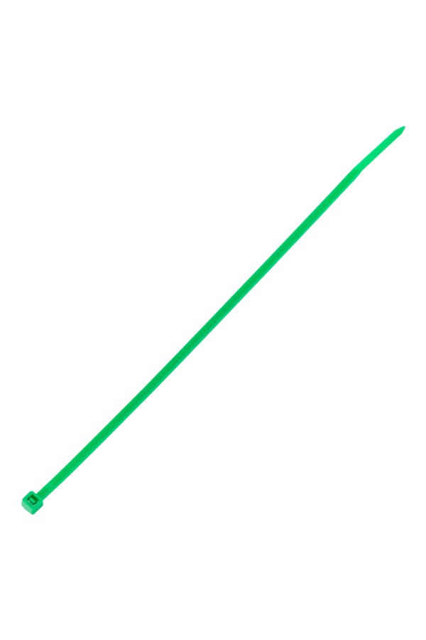 Хомуты, 200 x 3.6 мм, пластиковые, зеленые, 100 шт Сибртех