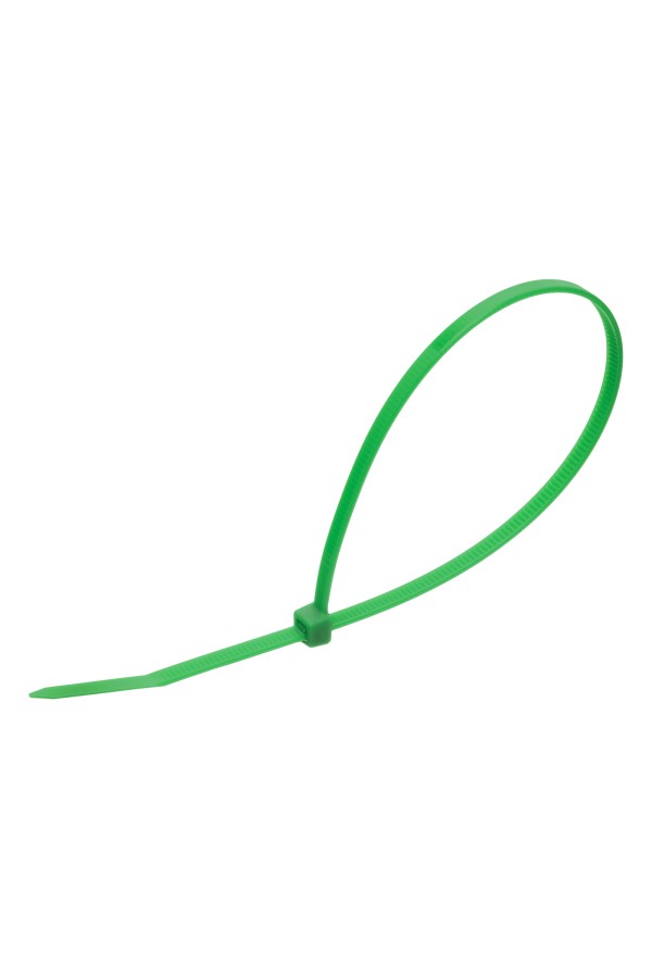 Хомуты, 250 x 3.6 мм, пластиковые, зеленые, 100 шт Сибртех