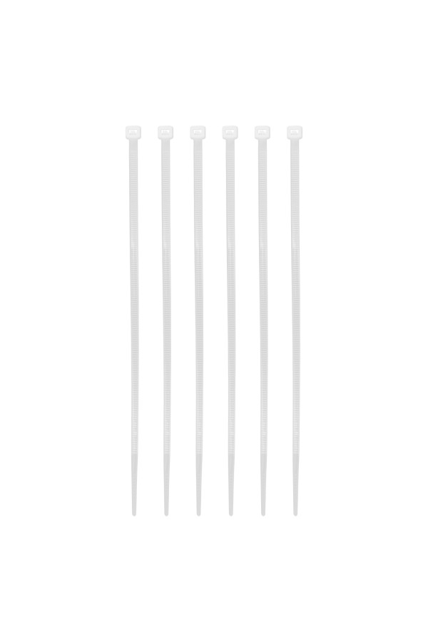 Хомуты, 200 x 3.6 мм, пластиковые, белые, 100 шт Сибртех