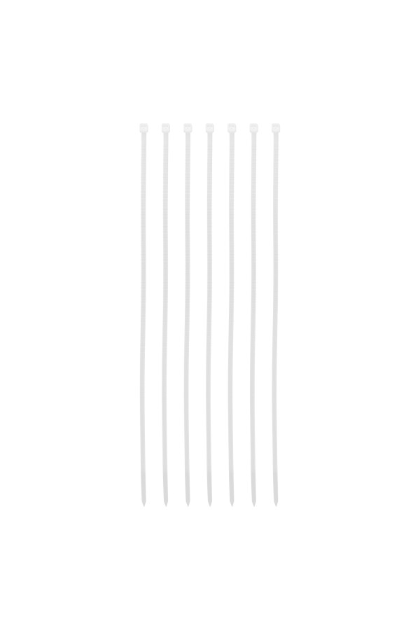 Хомуты, 300 x 3.6 мм, пластиковые, белые, 100 шт Сибртех