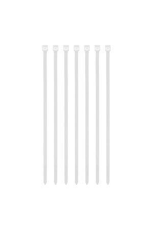 Хомуты, 200 x 4.8 мм, пластиковые, белые, 100 шт Сибртех