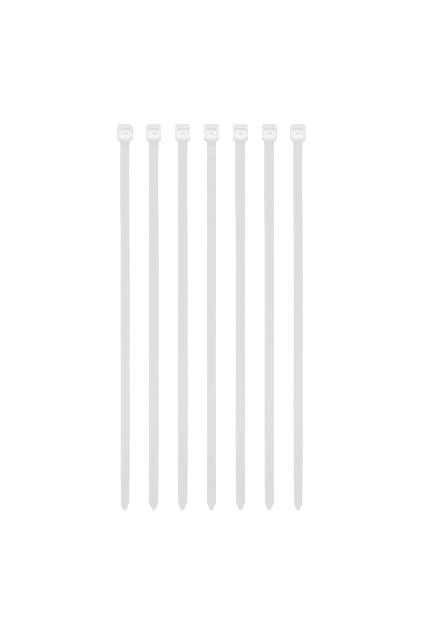 Хомуты, 200 x 4.8 мм, пластиковые, белые, 100 шт Сибртех