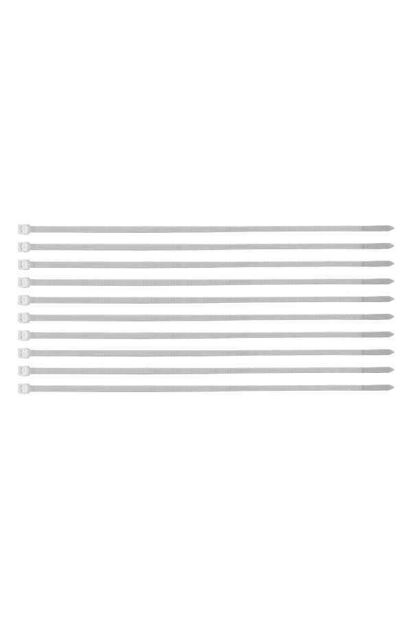 Хомуты, 300 x 4.8 мм, пластиковые, белые, 100 шт Сибртех