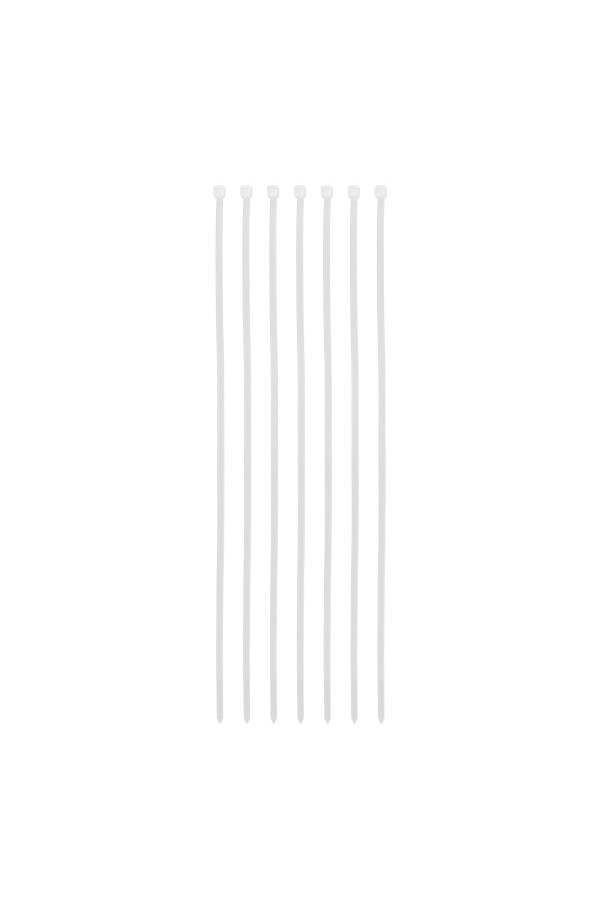 Хомуты, 400 x 4.8 мм, пластиковые, белые, 50 шт Сибртех