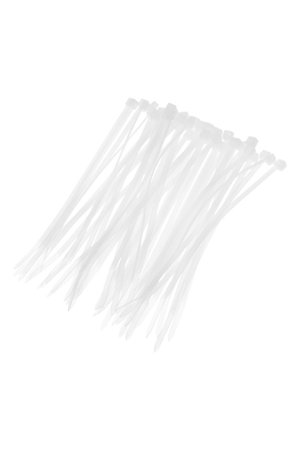 Хомуты, 150 х 3.6 мм, пластиковые, белые, 100 шт Сибртех