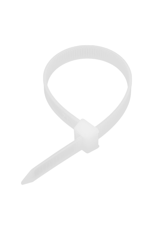 Хомуты, 200 х 8 мм, пластиковые, белые, 100 шт Сибртех