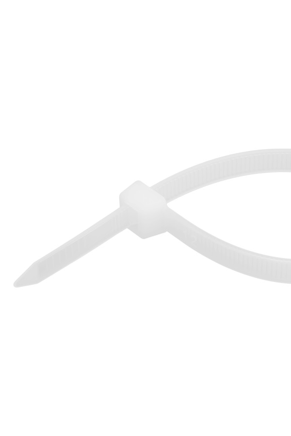 Хомуты, 200 х 8 мм, пластиковые, белые, 100 шт Сибртех