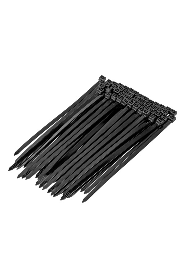 Хомуты, 250 х 8 мм, пластиковые, черные, 100 шт Сибртех