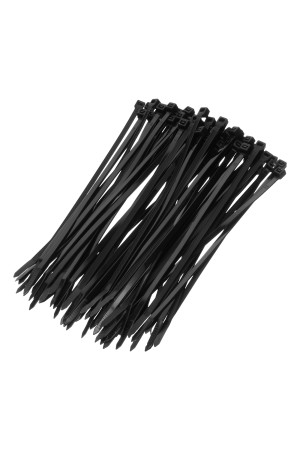 Хомуты, 200 x 4.8 мм, пластиковые, черные, 100 шт Сибртех