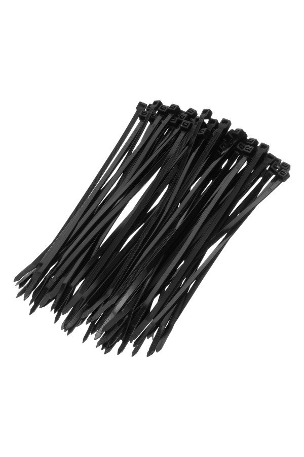 Хомуты, 200 x 4.8 мм, пластиковые, черные, 100 шт Сибртех