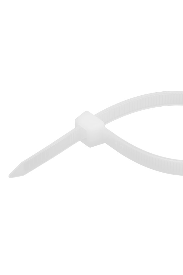 Хомуты, 250 х 8 мм, пластиковые, белые, 100 шт Сибртех