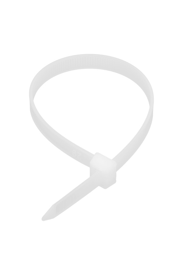 Хомуты, 250 х 8 мм, пластиковые, белые, 100 шт Сибртех