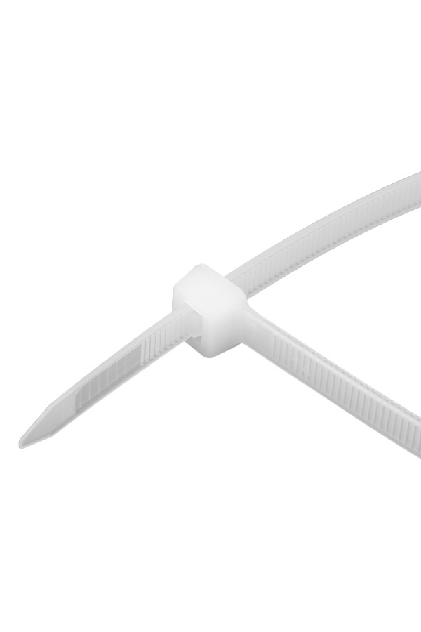 Хомуты, 400 х 8 мм, пластиковые, белые, 50 шт Сибртех