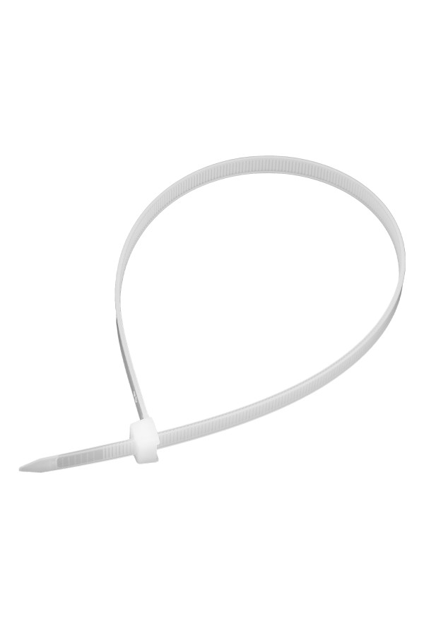 Хомуты, 400 х 8 мм, пластиковые, белые, 50 шт Сибртех