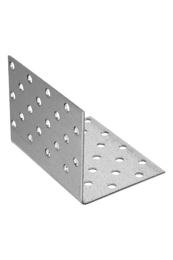 Крепежный уголок равносторонний 2 мм, KUR 60 x 60 x 80 мм Сибртех