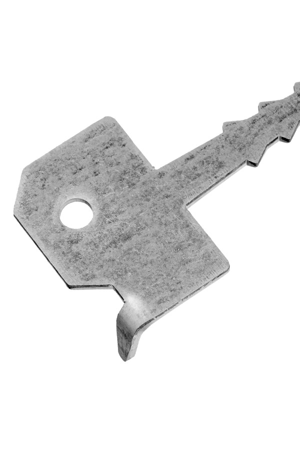 Крепление террасной доски Ключ (Кляммер) 2 мм, 60мм х 30 мм, цинк Сибртех