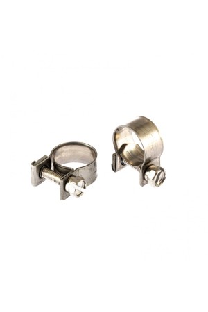 Хомуты металлические, MINI 12-14 мм, ширина 9 мм, винтовой, W4, 2 шт Сибртех