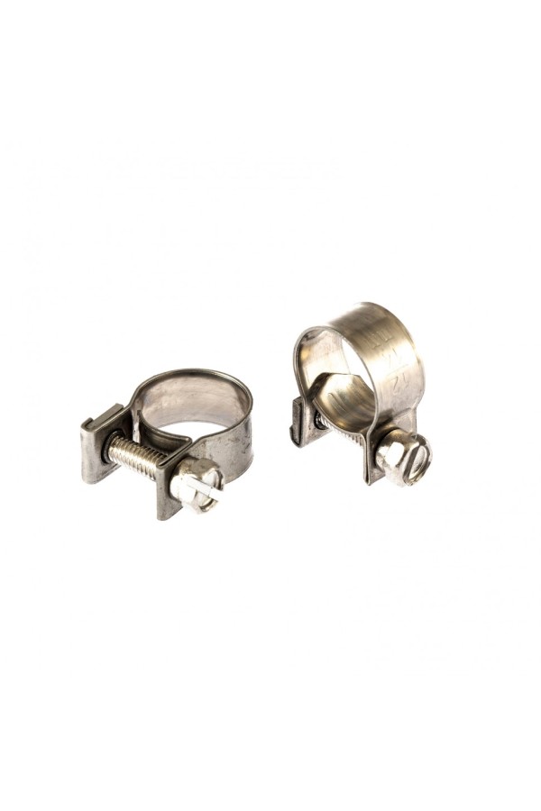 Хомуты металлические, MINI 12-14 мм, ширина 9 мм, винтовой, W4, 2 шт Сибртех
