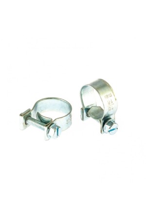 Хомуты металлические, MINI 16-18 мм, ширина 9 мм, винтовой, W1, 2 шт Сибртех