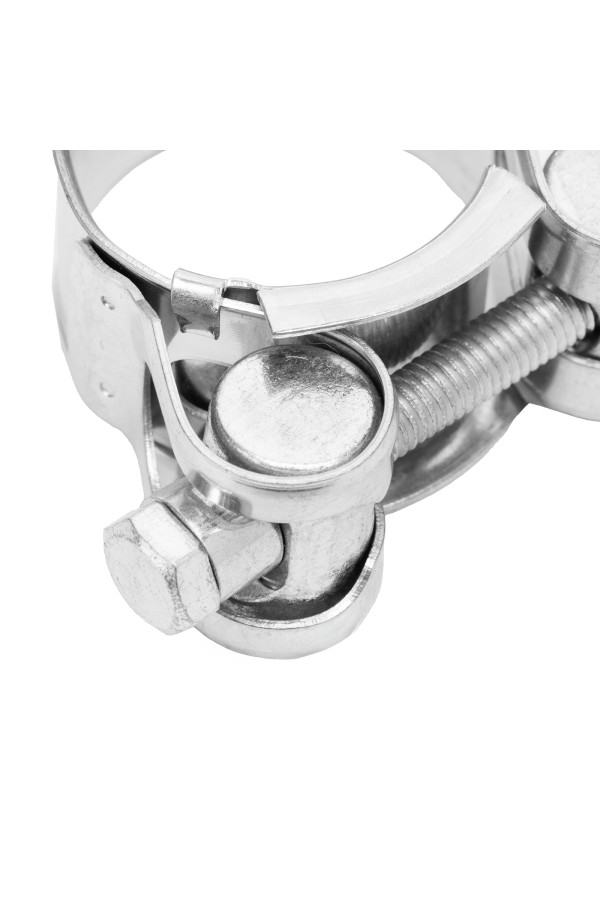 Хомуты металлические, силовые 26-28 мм, ширина 18 мм, шарнирный, W1, 2 шт Сибртех