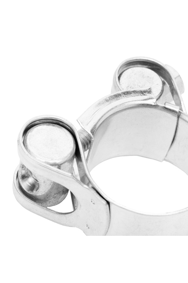 Хомуты металлические, силовые 26-28 мм, ширина 18 мм, шарнирный, W1, 2 шт Сибртех