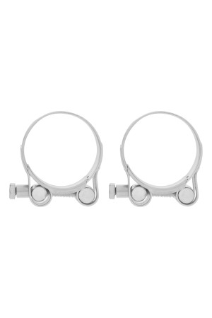 Хомуты металлические, силовые 44-47 мм, ширина 22 мм, шарнирный, W1, 2 шт Сибртех