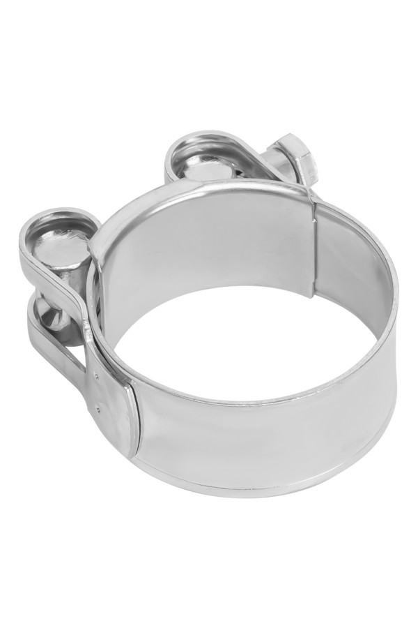 Хомуты металлические, силовые 44-47 мм, ширина 22 мм, шарнирный, W1, 2 шт Сибртех