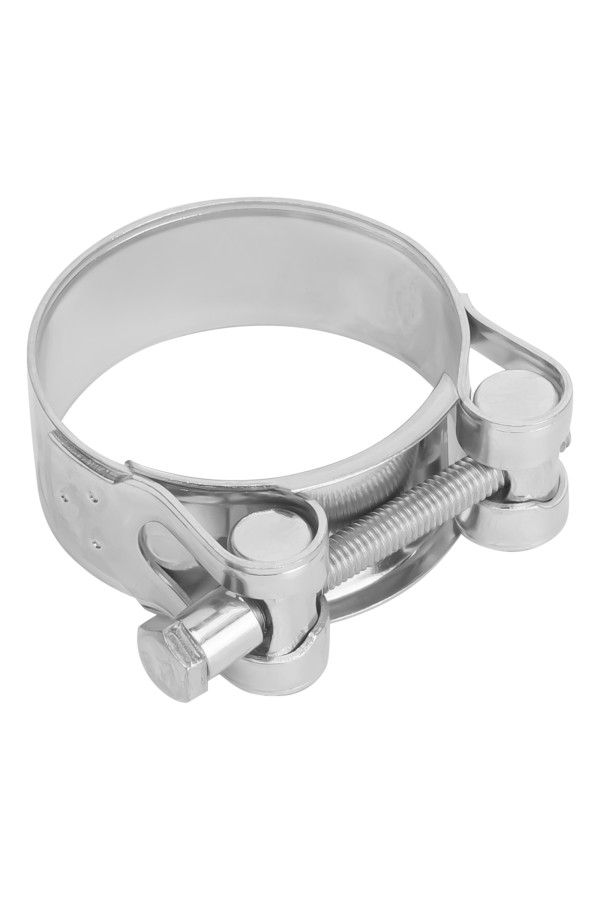 Хомуты металлические, силовые 52-55 мм, ширина 22 мм, шарнирный, W1, 2 шт Сибртех