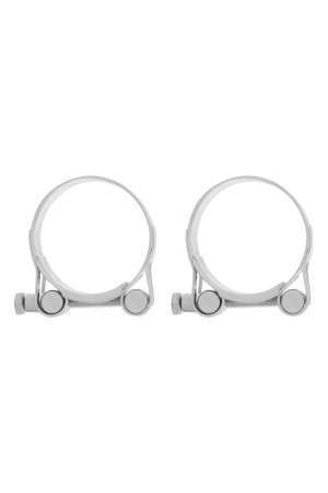 Хомуты металлические, силовые 52-55 мм, ширина 22 мм, шарнирный, W1, 2 шт Сибртех