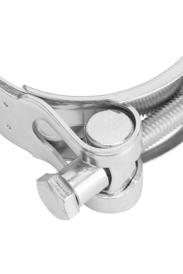 Хомуты металлические, силовые 52-55 мм, ширина 22 мм, шарнирный, W1, 2 шт Сибртех