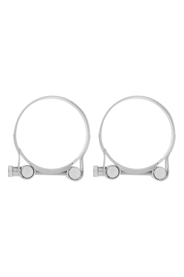 Хомуты металлические, силовые 56-59 мм, ширина 22 мм, шарнирный, W1, 2 шт Сибртех