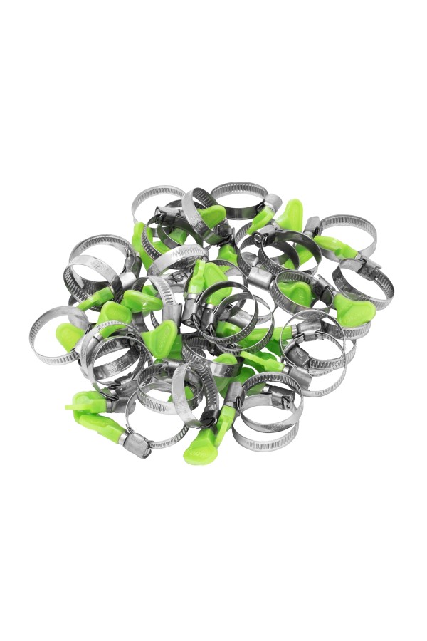 Хомуты металлические элемент крепления с формой ключа 25-40 мм, 50 штук в упаковке Сибртех