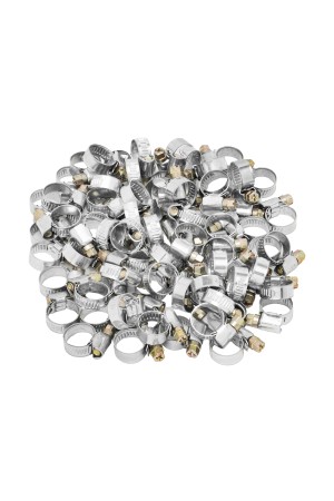 Хомуты металлические, Стандартное болтовое крепление 10-16 мм, 100 штук в упаковке, ширина 9 мм Сибртех