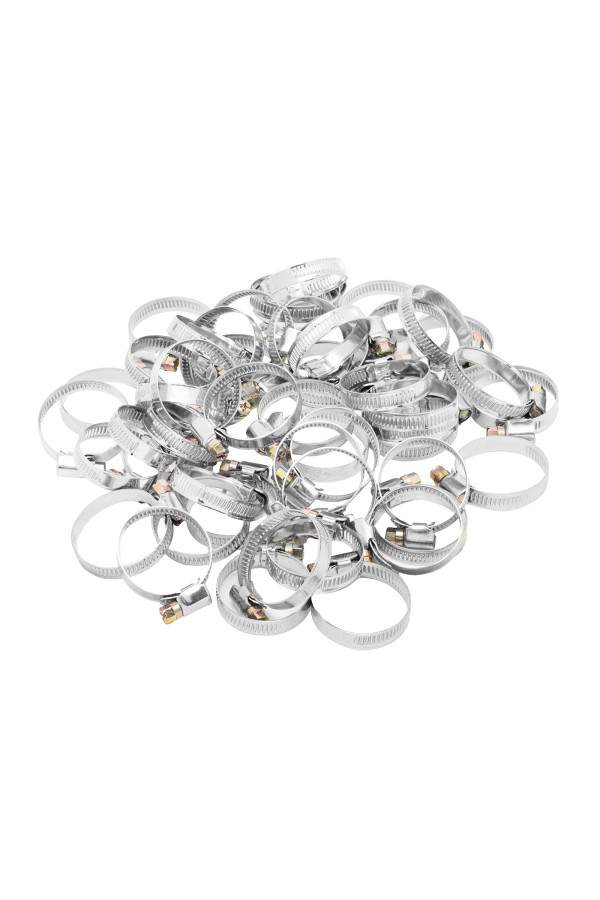 Хомуты металлические, Стандартное болтовое крепление 25-40 мм, 50 штук в упаковке, ширина 9 мм Сибртех