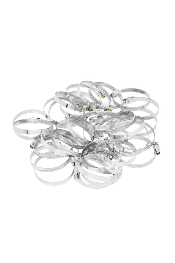 Хомуты металлические, Стандартное болтовое крепление 50-70 мм, 50 штук в упаковке, ширина 9 мм Сибртех