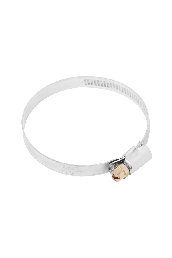 Хомуты металлические, Стандартное болтовое крепление 50-70 мм, 50 штук в упаковке, ширина 9 мм Сибртех