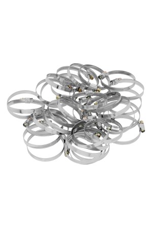 Хомуты металлические, Стандартное болтовое крепление 60-80 мм, 50 штук в упаковке, ширина 9 мм Сибртех