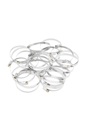 Хомуты металлические, Стандартное болтовое крепление 70-90 мм, 25 штук в упаковке, ширина 9 мм Сибртех