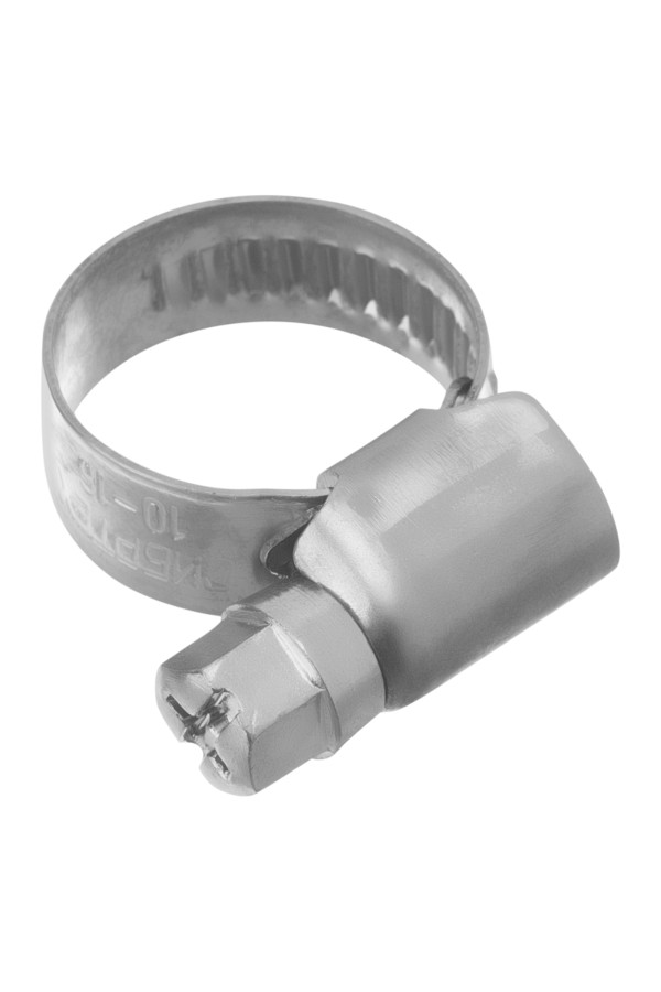 Хомуты нержавеющая сталь, Стандартное болтовое крепление 10-16 мм, 100 штук в упаковке, ширина 9 мм Сибртех