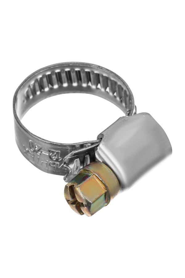 Хомуты нержавеющая сталь, Стандартное болтовое крепление 12-20 мм, 100 штук в упаковке, ширина 9 мм Сибртех