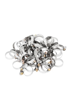 Хомуты нержавеющая сталь, Стандартное болтовое крепление 20-32 мм, 50 штук в упаковке, ширина 9 мм Сибртех