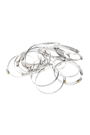 Хомуты нержавеющая сталь, Стандартное болтовое крепление 100-120 мм, 25 штук в упаковке, ширина 9 мм Сибртех