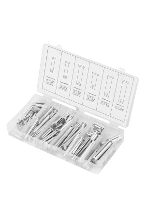 Набор штифтов с головкой и отверстием под шплинт, 60 предметов Сибртех