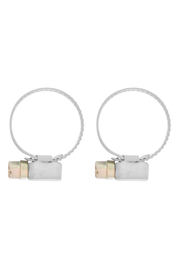 Хомуты металлические, Стандартное болтовое крепление 16-27 мм, 2 шт, ширина 9 мм Сибртех