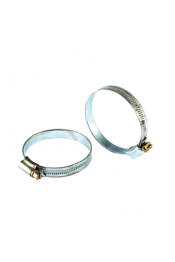 Хомуты металлические, червячные 51-70 мм, ширина 12 мм, английский тип, W1, 2 шт Сибртех