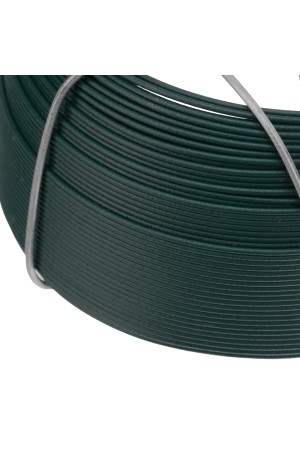 Проволока с ПВХ покрытием, зеленая 0.9 мм, длина 50 м Сибртех