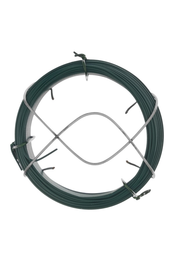 Проволока с ПВХ покрытием, зеленая 0.9 мм, длина 50 м Сибртех