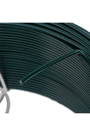 Проволока с ПВХ покрытием, зеленая 1.5 мм, длина 50 м Сибртех