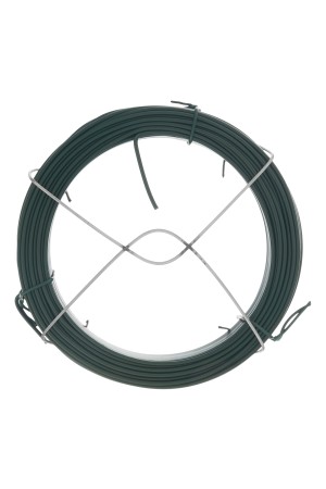 Проволока с ПВХ покрытием, зеленая 1.5 мм, длина 50 м Сибртех